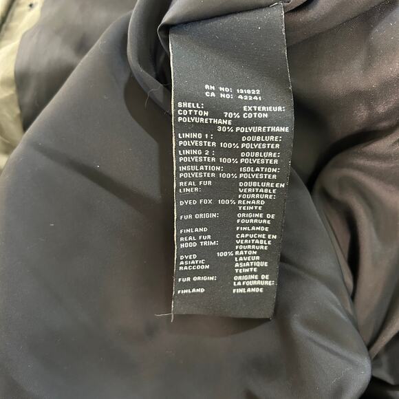 SAM NY Mini Limelight Fox Fur Reversible Vest with Army Green Parka Size Small - Picture 8 of 16